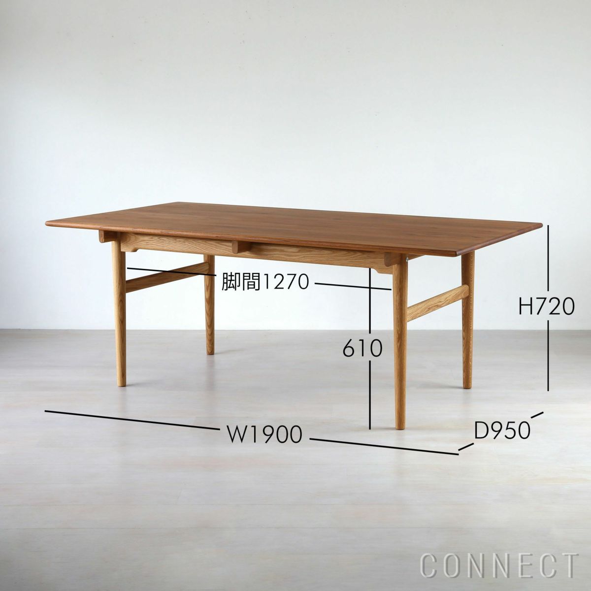 【チーク材キャンペーン・pt10倍】CARL HANSEN & SON （カール・ハンセン＆サン） / ダイニングテーブルセット1 / CH327（チーク材）W190＋Yチェア（チーク材）4脚セット