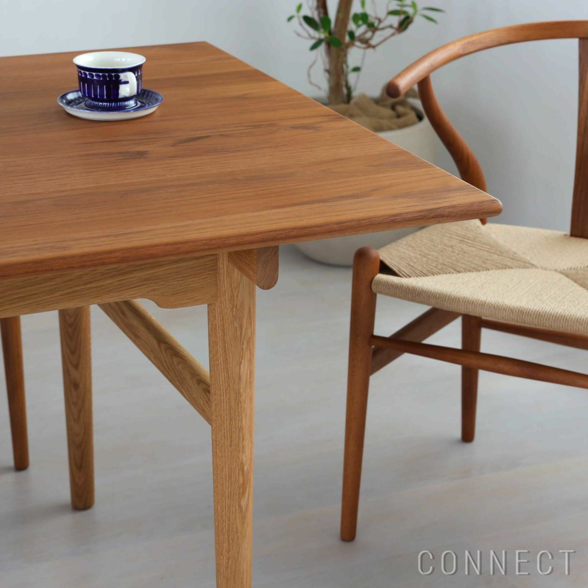 【チーク材キャンペーン・pt10倍】CARL HANSEN & SON （カール・ハンセン＆サン） / ダイニングテーブルセット2 / CH327（チーク材）W248＋Yチェア（チーク材）6脚セット