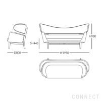 HOUSE OF FINN JUHL（ハウス・オブ・フィンユール） / BAKER SOFA（ベイカーソファ） / ウォルナット材・オイル仕上げ / Hallingdal 110・376（ハリンダル） / ソファ