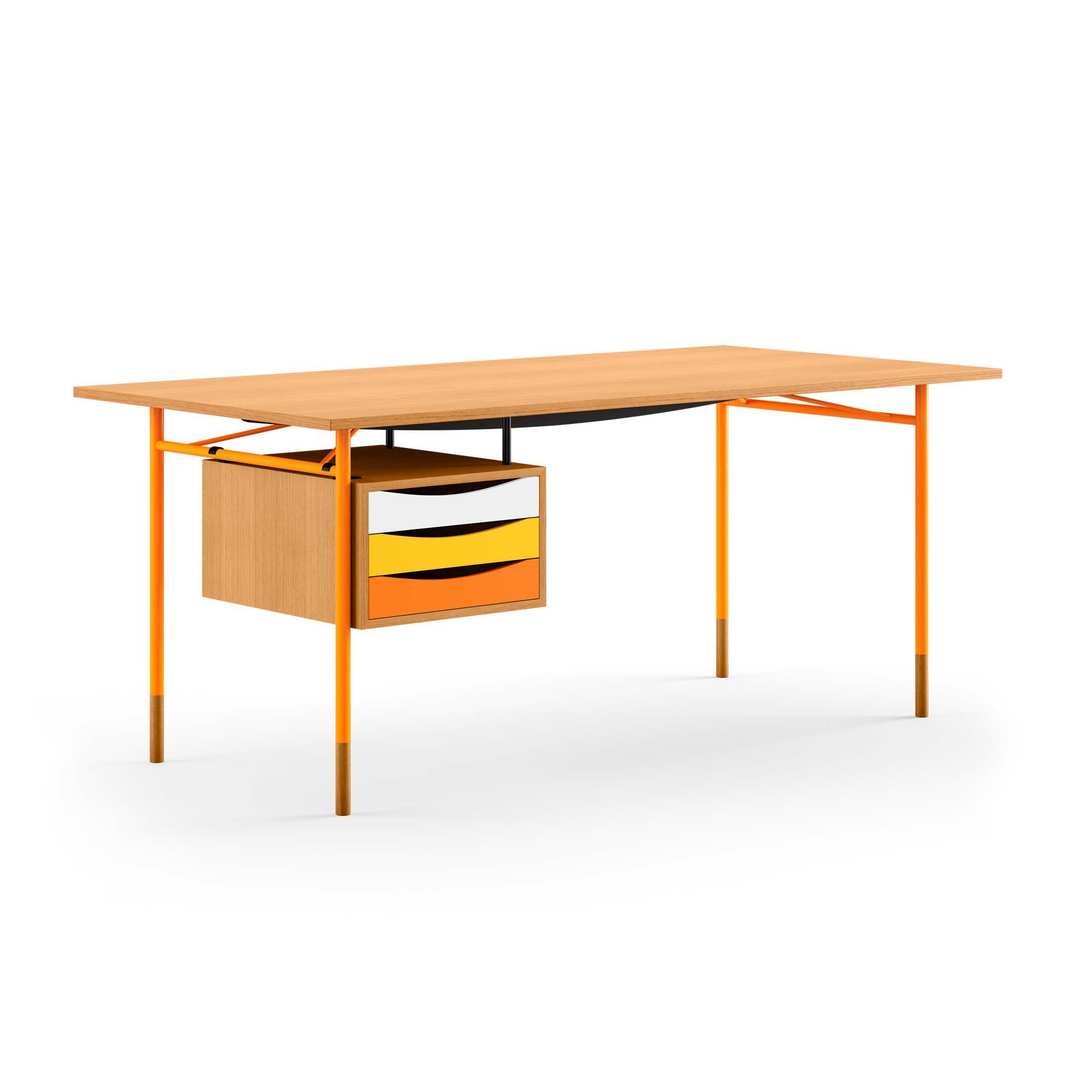 HOUSE OF FINN JUHL（ハウス・オブ・フィンユール） / NYHAVN DESK（ニューハウンデスク） / オーク・ダークオイル仕上げ・ブラック脚 / トレイユニット付き（WARM） / デスク / W170cm