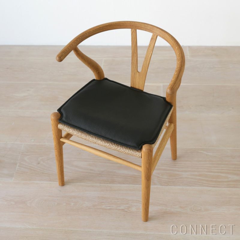 CARL HANSEN & SON （カール・ハンセン＆サン） / CU CH24 Children Cushion / チルドレン・Yチェア Mini（ミニ）専用 両面 レザークッション / ブラック Loke 7150