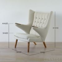 PP Mobler（PPモブラー） / PP19（パパベア） イージーチェア / オーク材・オイル仕上げ / ネイルチーク / coda 103（コーダ） / Buttons：Elegance black / ラウンジチェア