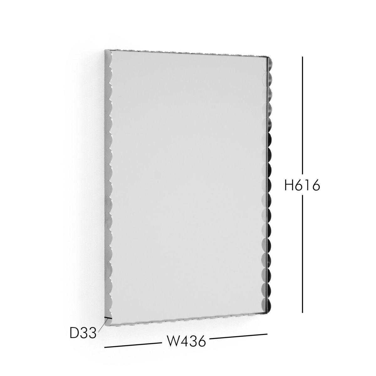 HAY（ヘイ） / ARCS MIRROR RECTANGLE（アークスミラー レクタングル） / Sサイズ / ミラー