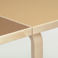 【復刻記念モデル】Artek（アルテック） / TABLE DL81C（ドロップリーフテーブル） / folding table / バーチ材 / 天板・クレイ ウォルナットリノリウム / 79-112.5×75cm / 伸長式テーブル