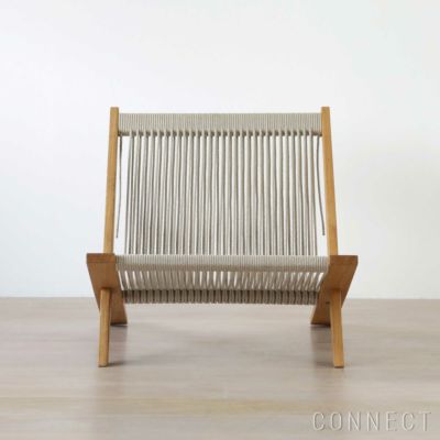 PP Mobler（PPモブラー） / PP106（Xチェア）イージーチェア / オーク材・オイル仕上げ / フラッグハリヤード（ナチュラル） / ラウンジチェア