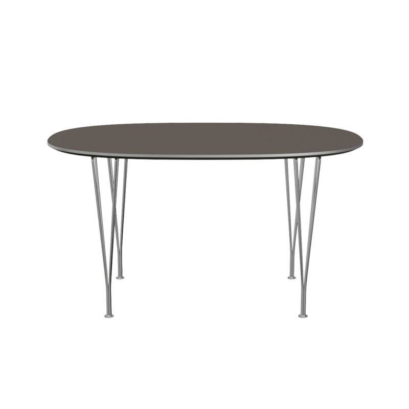 FRITZ HANSEN（フリッツ・ハンセン） / TABLE SERIES（テーブルシリーズ）B611 / スーパー楕円テーブル / グレー / クローム脚