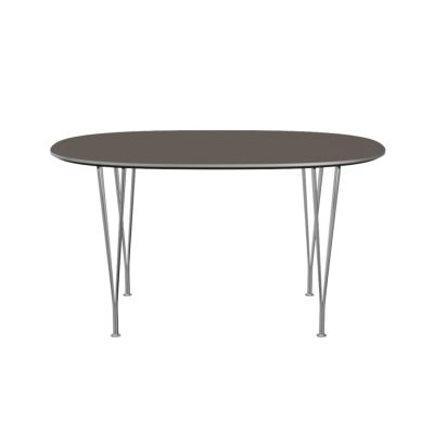 【ダイニングルームCP対象】FRITZ HANSEN（フリッツ・ハンセン） / TABLE SERIES（テーブルシリーズ）B611 / スーパー楕円テーブル / グレー / クローム脚