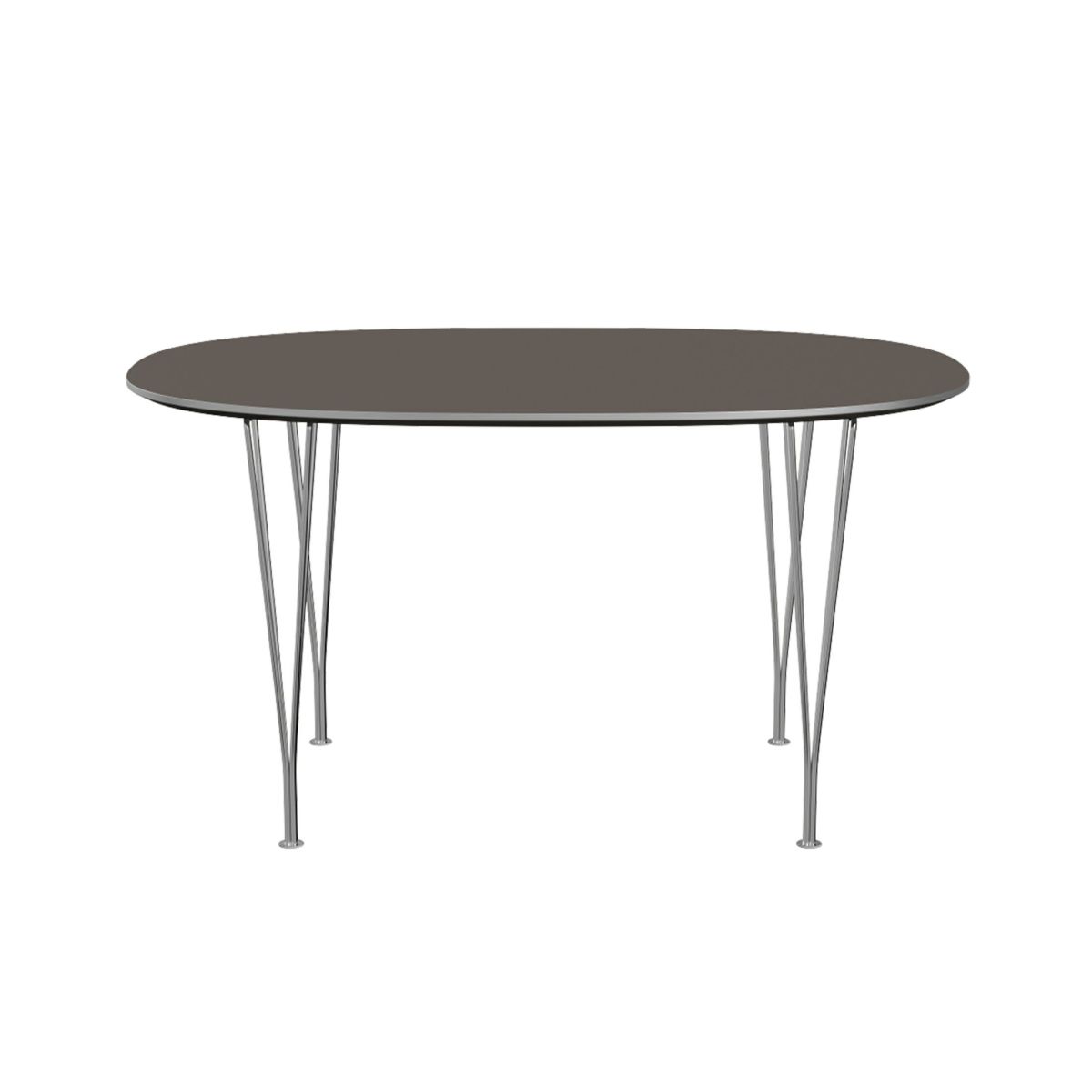 FRITZ HANSEN（フリッツ・ハンセン） / TABLE SERIES（テーブルシリーズ）B611 / スーパー楕円テーブル / グレー / クローム脚