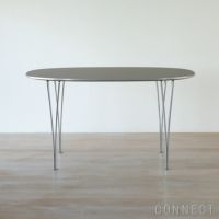 FRITZ HANSEN（フリッツ・ハンセン） / TABLE SERIES（テーブルシリーズ）B611 / スーパー楕円テーブル / グレー / クローム脚