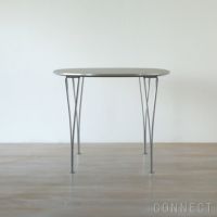 FRITZ HANSEN（フリッツ・ハンセン） / TABLE SERIES（テーブルシリーズ）B611 / スーパー楕円テーブル / グレー / クローム脚