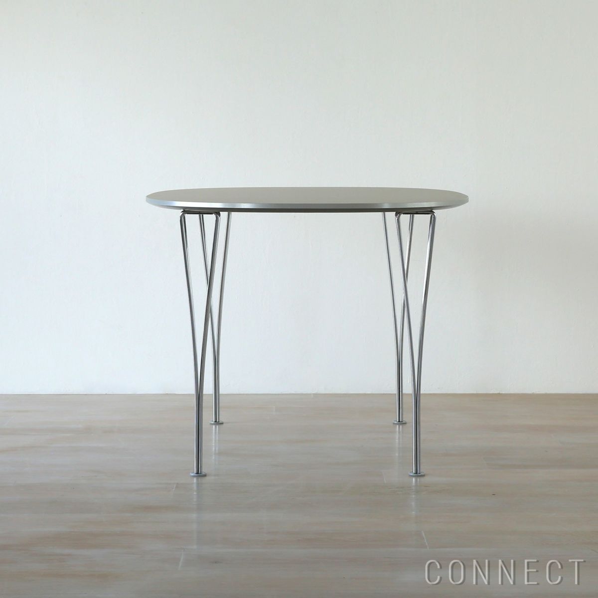 FRITZ HANSEN（フリッツ・ハンセン） / TABLE SERIES（テーブルシリーズ）B611 / スーパー楕円テーブル / グレー / クローム脚