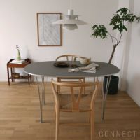 FRITZ HANSEN（フリッツ・ハンセン） / TABLE SERIES（テーブルシリーズ）B611 / スーパー楕円テーブル / グレー / クローム脚