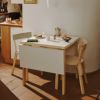 Artek（アルテック） / TABLE DL81C（ドロップリーフテーブル） / folding table / バーチ材 / 天板・ホワイトラミネート / 79-112.5×75cm / 伸長式テーブル