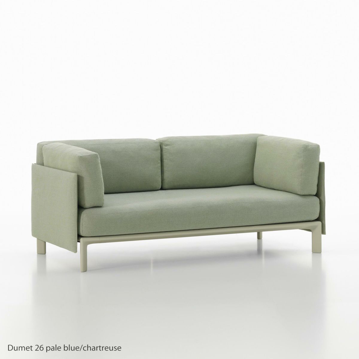 【9/21発売】Vitra（ヴィトラ） / Anagram Sofa（アナグラムソファ）2シーター / Dumet（デュメ）26 pale blue chartreuse / アルミベース・チョークパウダー