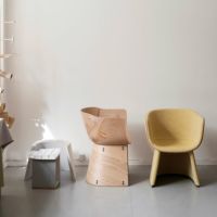 FRITZ HANSEN（フリッツ・ハンセン） / MONOLIT（モノリット） / CM231 / Vidar（ヴィダー）0182 アンスラサイト×0222 ベージュ / レザーパイピングありモデル / ラウンジチェア