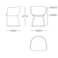FRITZ HANSEN（フリッツ・ハンセン） / MONOLIT（モノリット） / CM231 / Vidar（ヴィダー）0182 アンスラサイト×0222 ベージュ / レザーパイピングありモデル / ラウンジチェア