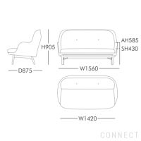 FRITZ HANSEN（フリッツ・ハンセン） / FRI SOFA（フリソファ） / アルミベース / Canvas（キャンバス）0134 グレー×0124 ライトグレー