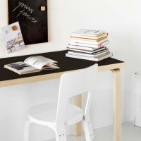 Artek（アルテック） / TABLE 80A / バーチ材 / 天板・ブラックリノリウム / 120×60cm / テーブル