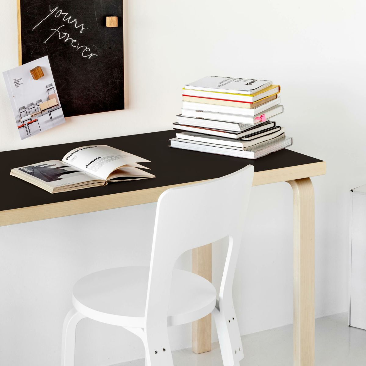 Artek（アルテック） / TABLE 80A / バーチ材 / 天板・ブラックリノリウム / 120×60cm / テーブル