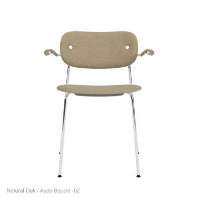 【ポイント10倍】Audo Copenhagen（オドー・コペンハーゲン） / CO DINING CHAIR（コ ダイニングチェア）/ アームチェア / ナチュラルオーク / Audo Boucle（オドー ブークレ）02 / クロームベース