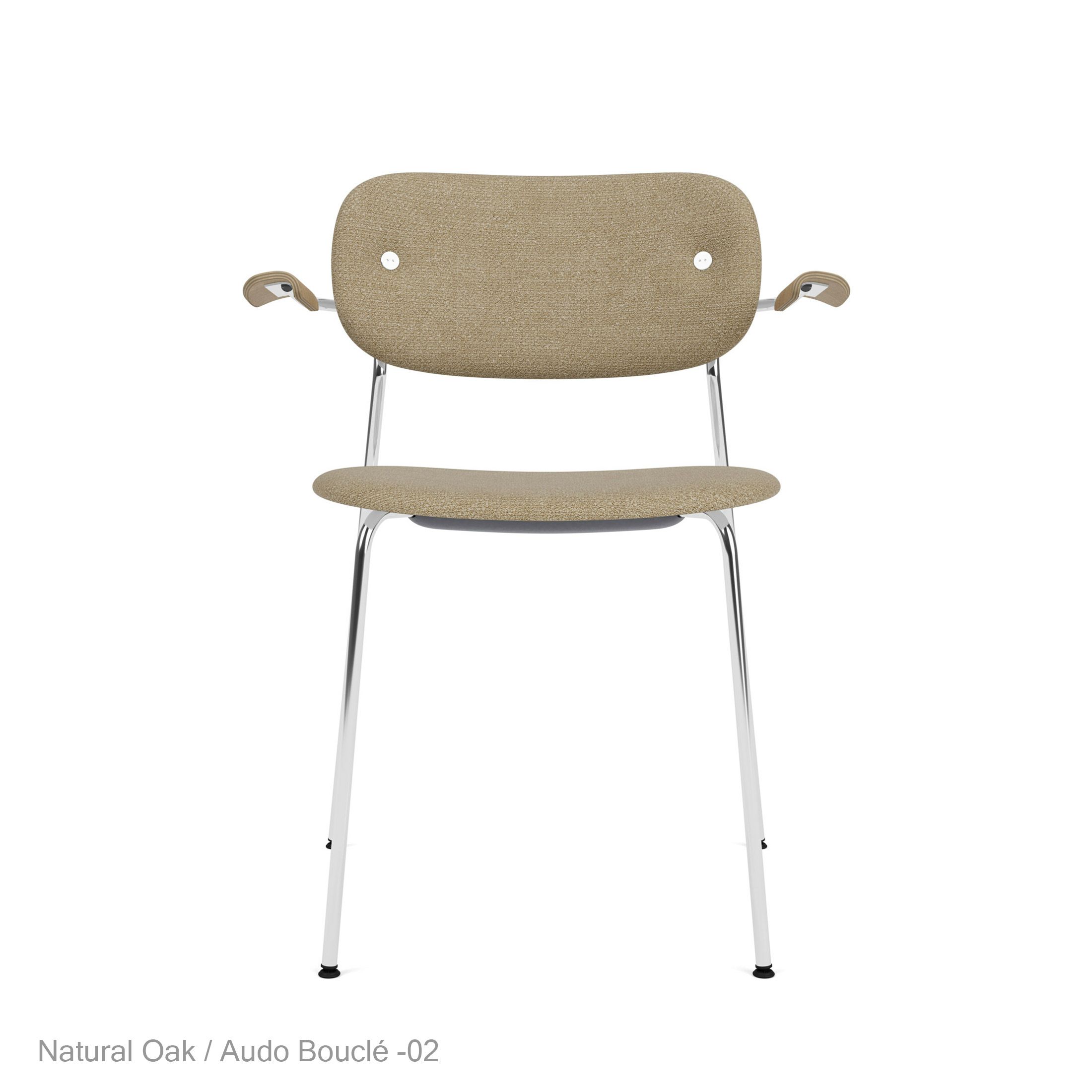 Audo Copenhagen（オドー・コペンハーゲン） / CO DINING CHAIR（コ ダイニング チェア）/ アームチェア / Natural Oak / Audo Bouclé（オドー ブークレ）02 / クロームベース