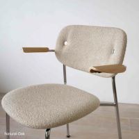 Audo Copenhagen（オドー・コペンハーゲン） / CO DINING CHAIR（コ ダイニング チェア）/ アームチェア / Natural Oak / Audo Boucl&#233;（オドー ブークレ）02 / クロームベース