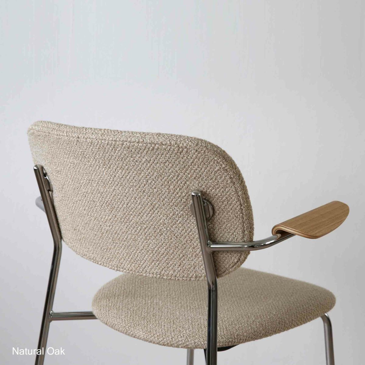 Audo Copenhagen（オドー・コペンハーゲン） / CO DINING CHAIR（コ ダイニング チェア）/ アームチェア / Natural Oak / Audo Bouclé（オドー ブークレ）02 / クロームベース