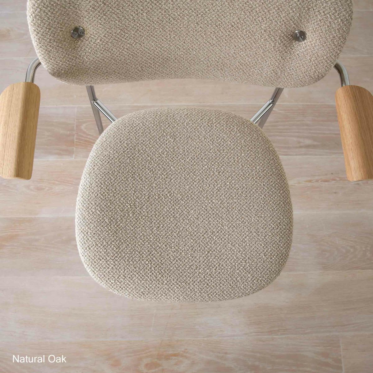 Audo Copenhagen（オドー・コペンハーゲン） / CO DINING CHAIR（コ ダイニング チェア）/ アームチェア / Natural Oak / Audo Boucl&#233;（オドー ブークレ）02 / クロームベース