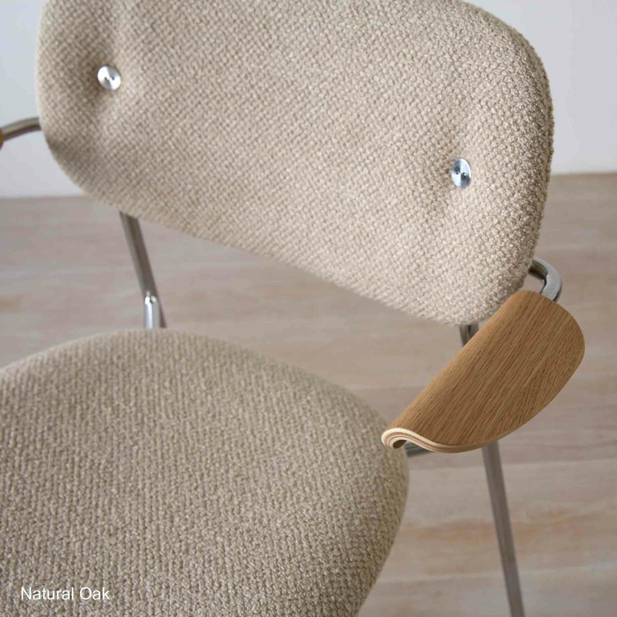 Audo Copenhagen（オドー・コペンハーゲン） / CO DINING CHAIR（コ ダイニング チェア）/ アームチェア / Natural Oak / Audo Boucl&#233;（オドー ブークレ）02 / クロームベース