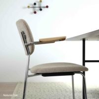 Audo Copenhagen（オドー・コペンハーゲン） / CO DINING CHAIR（コ ダイニング チェア）/ アームチェア / Natural Oak / Audo Boucl&#233;（オドー ブークレ）02 / クロームベース