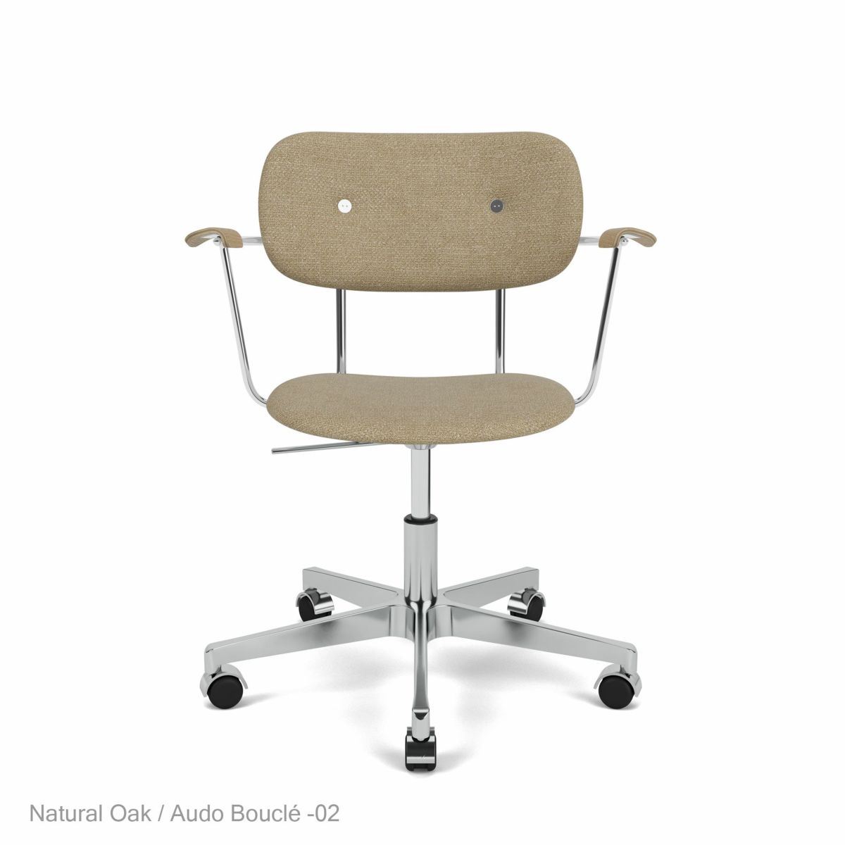 Audo Copenhagen（オドー・コペンハーゲン） / CO TASK CHAIR（コ タスク チェア）/ アームチェア / Natural Oak / Audo Bouclé（オドーブークレ）02 /キャスター付き回転ベース