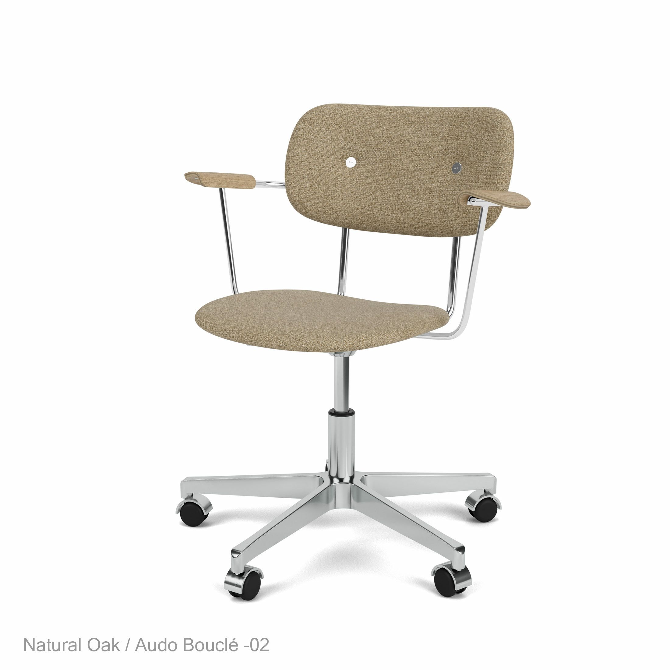Audo Copenhagen（オドー・コペンハーゲン） / CO TASK CHAIR（コ タスク チェア）/ アームチェア / Natural Oak / Audo Bouclé（オドーブークレ）02 /キャスター付き回転ベース