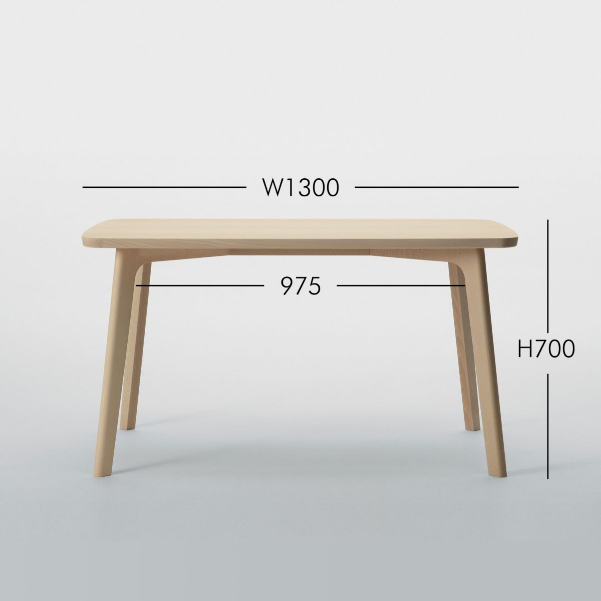 MARUNI COLLECTION（マルニコレクション） / HIROSHIMA ダイニングテーブル  130 / ビーチ材 / ウレタン樹脂塗装（ナチュラルホワイト） / テーブル