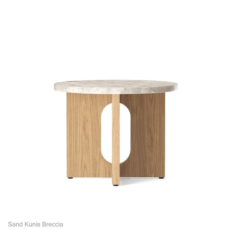 Audo Copenhagen（オドー・コペンハーゲン） / ANDROGYNE SIDE TABLE（アンドロジュネ サイドテーブル）Φ50 / Sand Kunis Breccia / ナチュラルオークベース