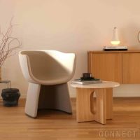 Audo Copenhagen（オドー・コペンハーゲン） / ANDROGYNE SIDE TABLE（アンドロジュネ サイドテーブル）Φ50 / Sand Kunis Breccia / ナチュラルオークベース