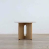 Audo Copenhagen（オドー・コペンハーゲン） / ANDROGYNE SIDE TABLE（アンドロジュネ サイドテーブル）Φ50 / Sand Kunis Breccia / ナチュラルオークベース
