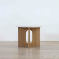 Audo Copenhagen（オドー・コペンハーゲン） / ANDROGYNE SIDE TABLE（アンドロジュネ サイドテーブル）Φ50 / Sand Kunis Breccia / ナチュラルオークベース