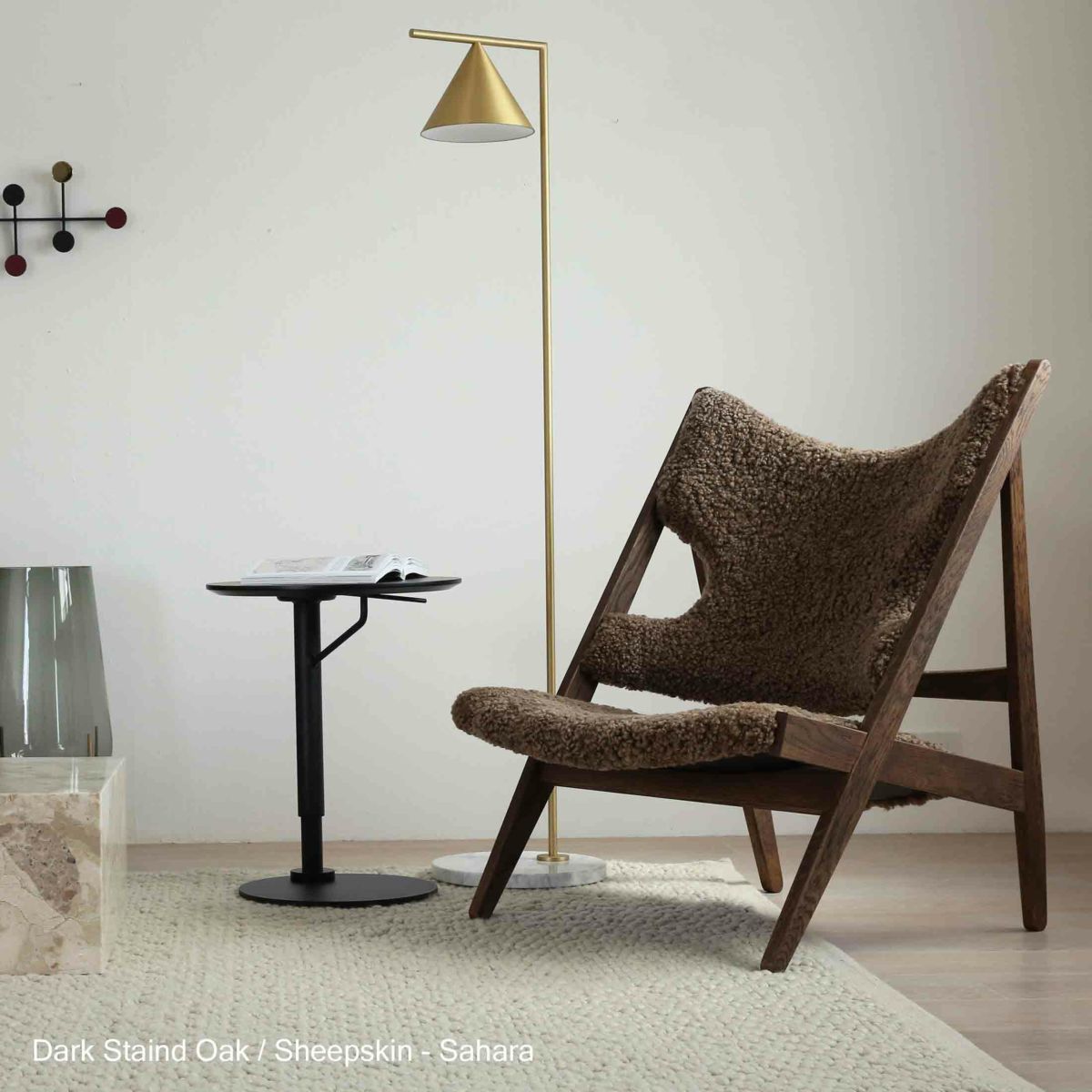  Audo Copenhagen（オドー・コペンハーゲン） / KNITTING LOUNGE CHAIR（ニッティング ラウンジチェア） / ダークステインドオーク / シープスキン Root（ルート）