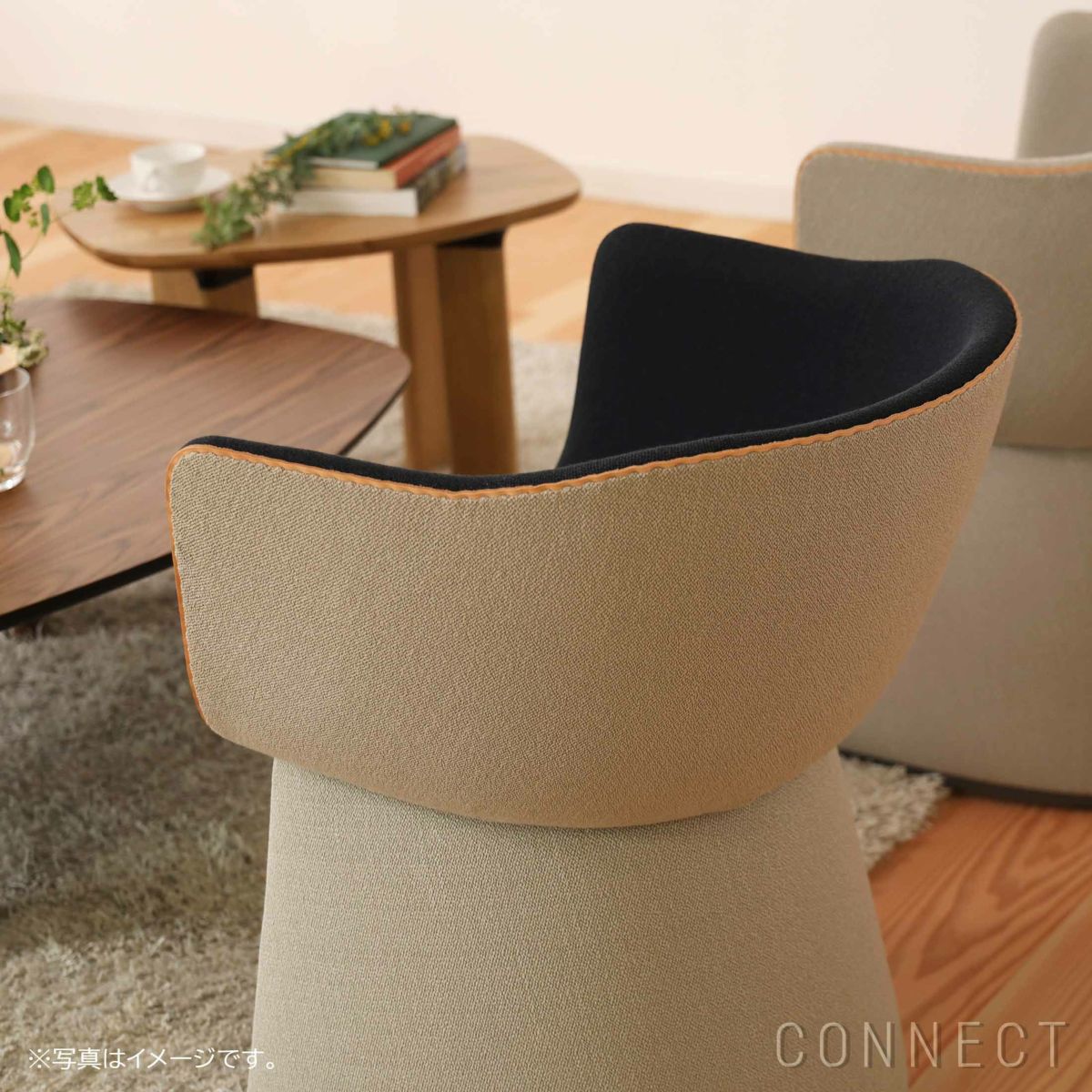 FRITZ HANSEN（フリッツ・ハンセン） / MONOLIT（モノリット） / Vidar（ヴィダー）0222 ベージュ×0182 アンスラサイト / ラウンジチェア