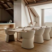 FRITZ HANSEN（フリッツ・ハンセン） / MONOLIT（モノリット） / CM221 / Vidar（ヴィダー）0222 ベージュ / レザーパイピングありモデル / ダイニングチェア