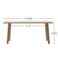 MARUNI COLLECTION（マルニコレクション） / HIROSHIMA ダイニングテーブル 160 / ビーチ材・ウレタン樹脂塗装（ナチュラルホワイト） / テーブル