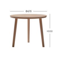 MARUNI COLLECTION（マルニコレクション） / HIROSHIMA エンドテーブル / ビーチ材・ウレタン樹脂塗装（ナチュラルホワイト） / テーブル