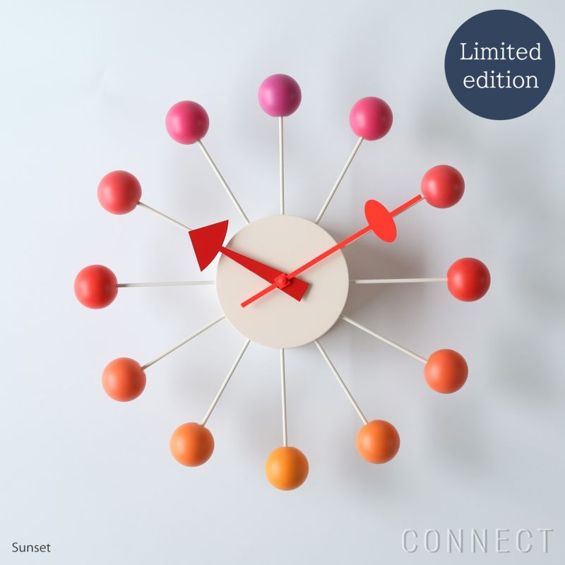 限定モデル】Vitra（ヴィトラ） / Wall Clocks（ウォールクロック） / Ball Clock（ボール クロック）Limited  Edition / Sunset（サンセット） / 掛け時計 | CONNECT