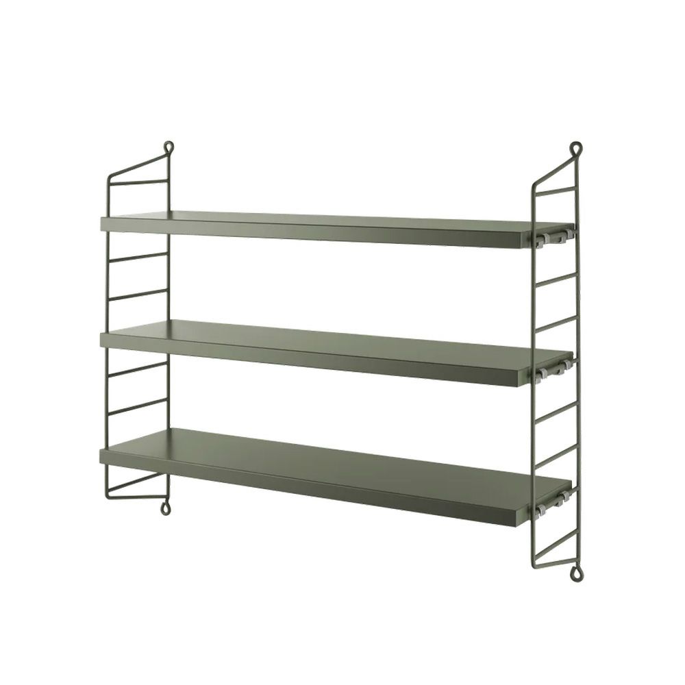 String Furniture（ストリング ファニチャー） / String Pocket（ストリング ポケット） / セージ / 石膏ボードアンカー付き / 壁面収納