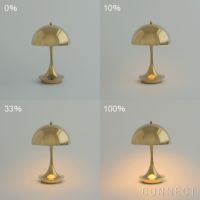 Louis Poulsen（ルイスポールセン） / Panthella 160 Portable V3（パンテラ 160 ポータブル） / 全2色（真鍮・クローム） / テーブルランプ