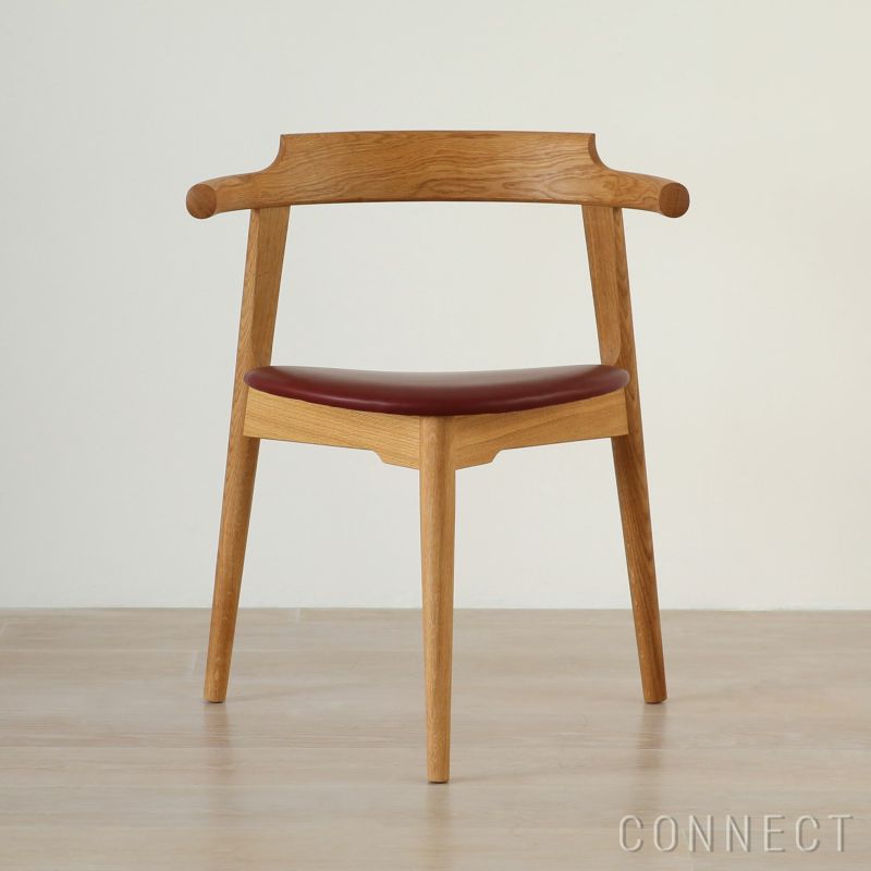 PP Mobler（PPモブラー） / PP58/3（Tripod Chair） 3本脚 チェア / オーク材・クリアバイオオイル仕上げ / スタンダードレザー（India Red）