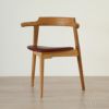 PP Mobler（PPモブラー） / PP58/3（Tripod Chair） 3本脚 チェア / オーク材・クリアバイオオイル仕上げ / スタンダードレザー（India Red）