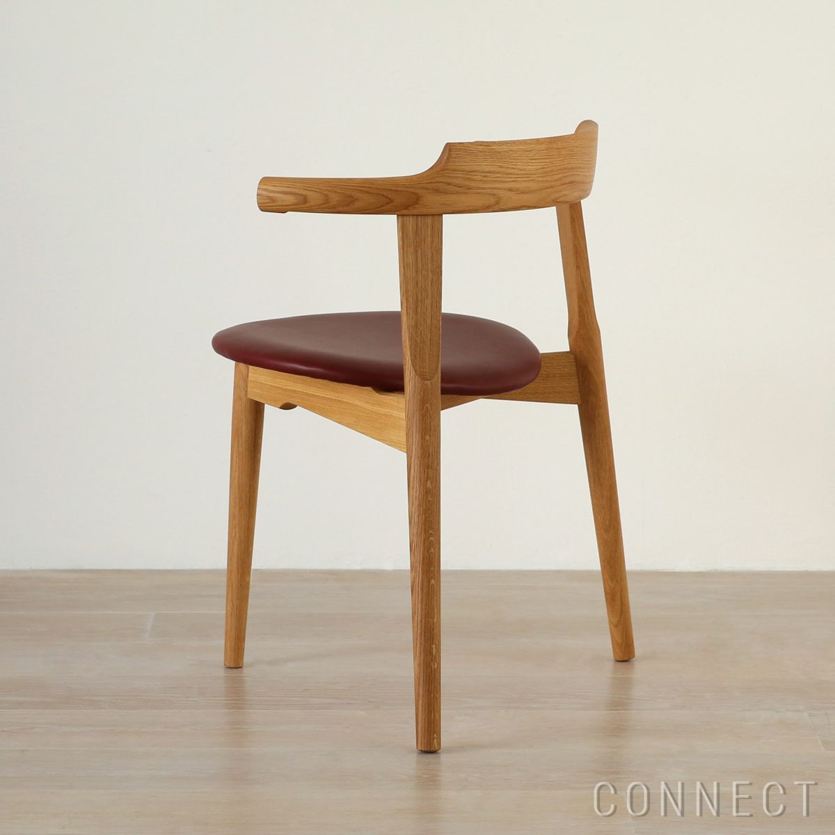 PP Mobler（PPモブラー） / PP58/3（Tripod Chair） 3本脚 チェア / オーク材・クリアバイオオイル仕上げ / スタンダードレザー（India Red）