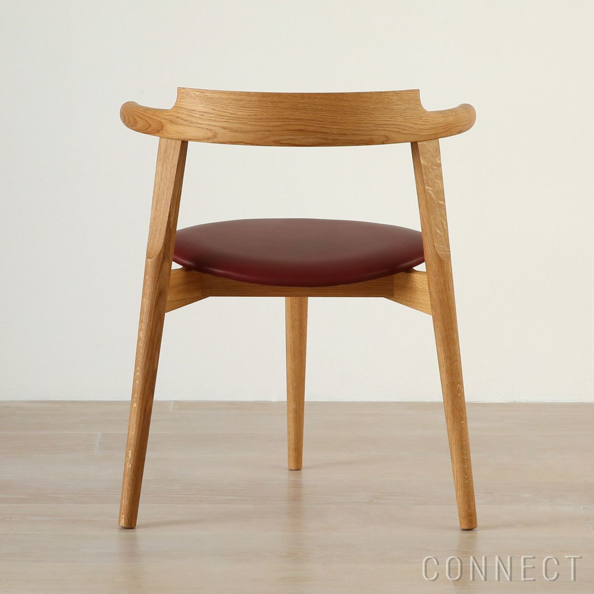 PP Mobler（PPモブラー） / PP58/3（Tripod Chair） 3本脚 チェア / オーク材・クリアバイオオイル仕上げ / スタンダードレザー（India Red）