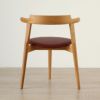 PP Mobler（PPモブラー） / PP58/3（Tripod Chair） 3本脚 チェア / オーク材・クリアバイオオイル仕上げ / スタンダードレザー（India Red）